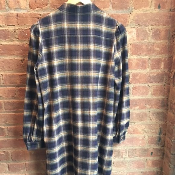 DKNY Plaid Pussy-Bow Dress - Picture 4 of 5